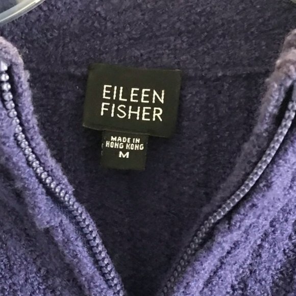 Eileen Fisher Purple 1/4 Zip Sweater size Medium - Picture 6 of 6